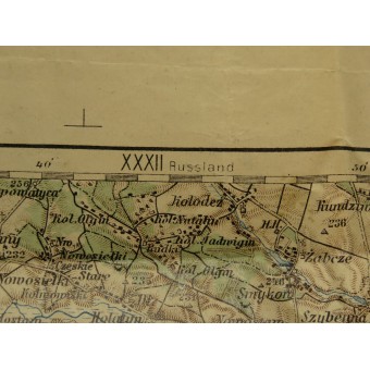 Austro-Hongaarse kaart van de Brody-Tarnopol 1: 400, K.U.K Feldkanonenregiment № 14. Espenlaub militaria